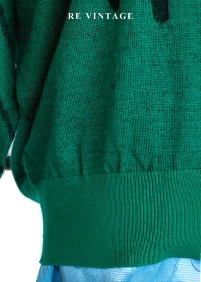 翠綠森林裡孔雀展翅針織毛衣4