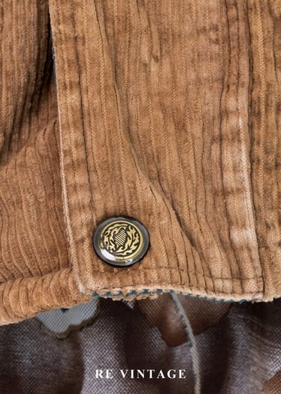 Tobacco Brown 燈芯絨綠拼接夾克外套8