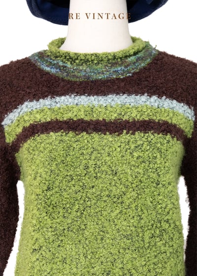 草綠色千層派針織毛衣3