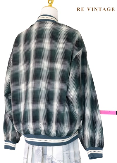 森林浴漸層格紋薄款夾克外套12
