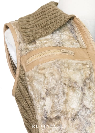 大地岩石毛絨針織背心5