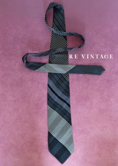 夜色分割灰黑色領帶1