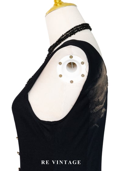 潑墨暈染排釦唯美長洋裝10