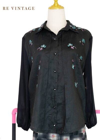 夜幕蝶園質感襯衫10