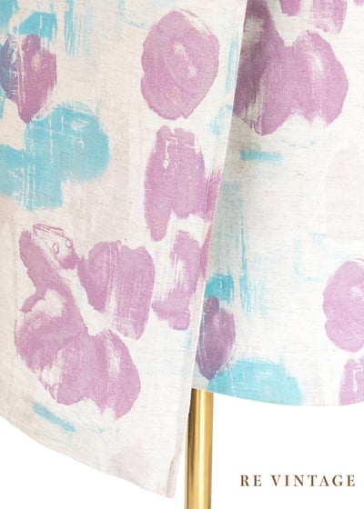 馬卡龍粉藍粉紫色一片式中長裙（26")4