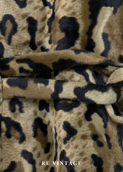 綠棕色野性豹影絨布寬版背心13