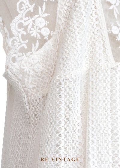 奶白色蕾絲仙氣光芒洋裝7