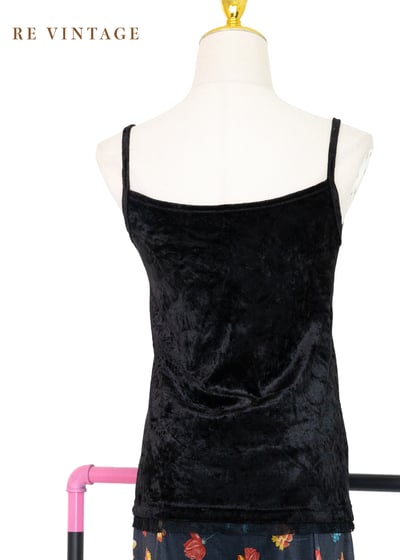 墨 - 三色蕾絲絨布細肩背心8