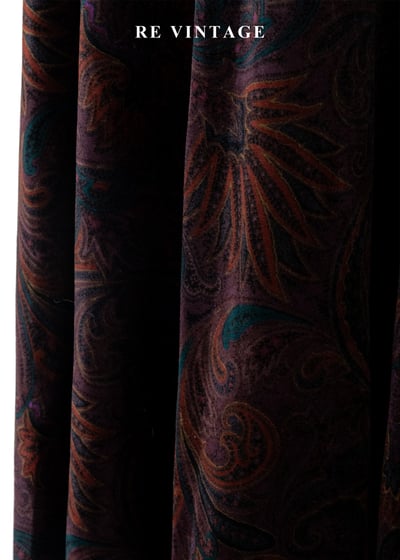 深紅光澤神秘變形蟲絨布長裙（25-26"）6