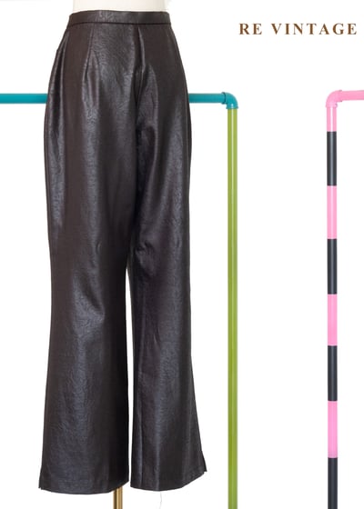 質感單品 - 深咖啡色壓紋帥長褲（28"）9