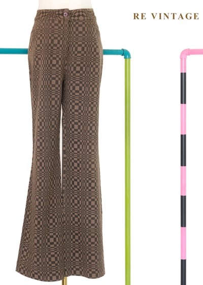 率性的復古棋盤格美褲（28"）1