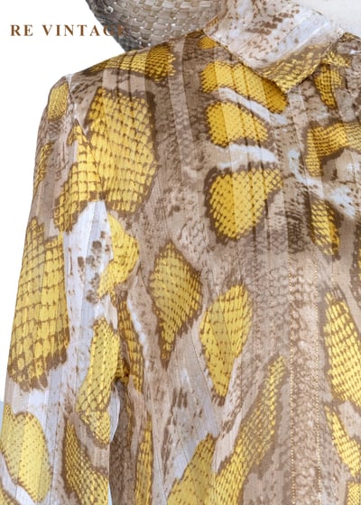 金色獵影 - 蟒紋透感長袖襯衫5