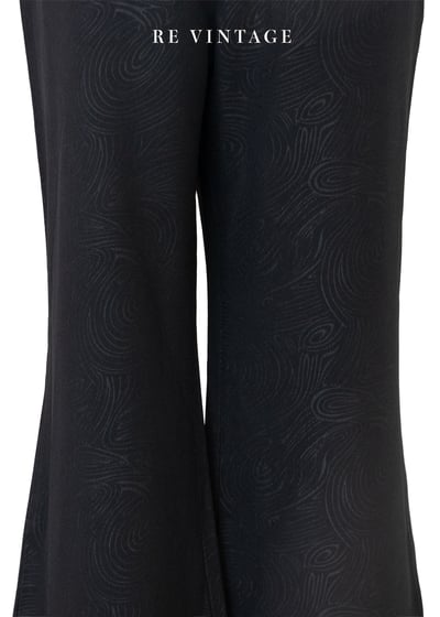 水波漩渦靜中有動黑系喇叭褲4