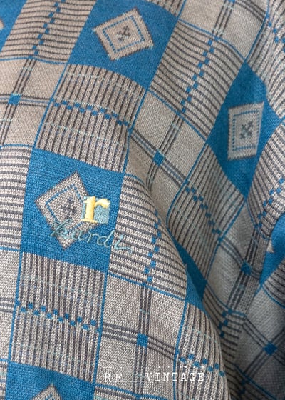 藍綠色菱格紋夾克外套10