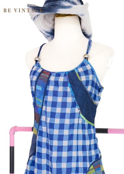 『歐洲寶物 』銀球拼接格紋可愛洋裝13