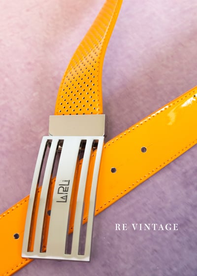 亮橘色造型皮帶2