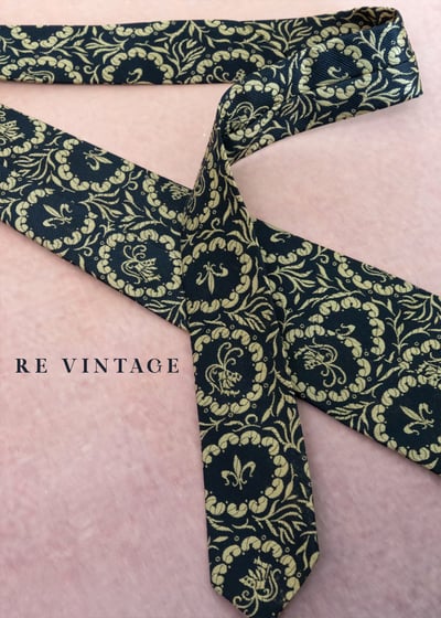 奶棕黑宮廷圖騰領帶7