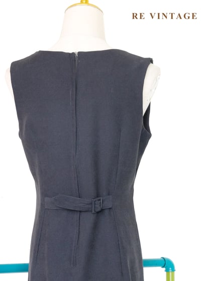 質感單品 - 詩意刺繡花卉深灰色秋冬洋裝12