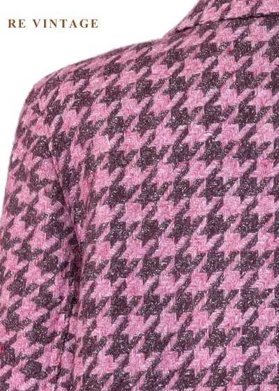 叛逆甜心 - 粉紅千鳥格毛呢拉鍊外套13