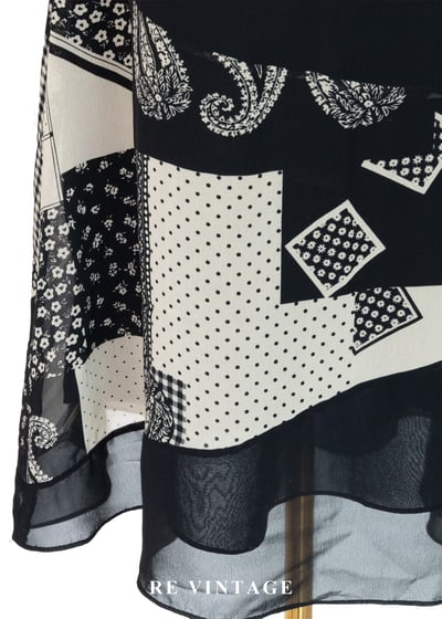 異時空拼接反骨黑色長洋裝13