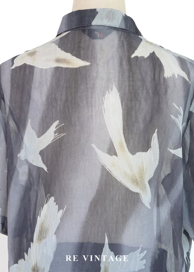 套裝上衣 - 煙雨霧色裡的飛鳥上衣10