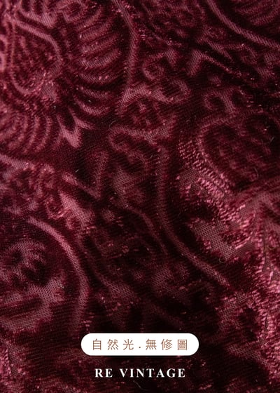 勃根地神秘古典浮雕絨布洋裝17