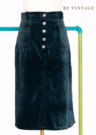 Atlantic Deep 絨布及膝美裙（26"）1