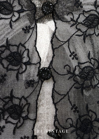 Black Flowers 神秘黑蕾絲長版背心6