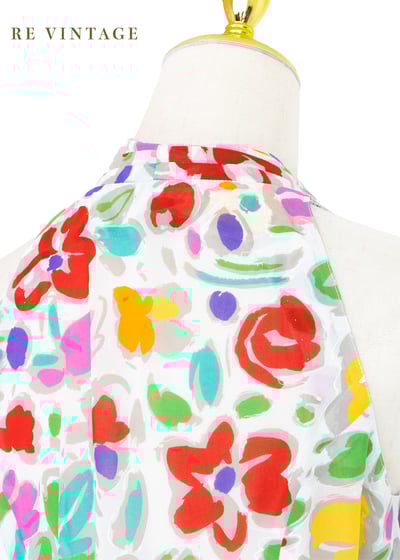 Rainbow Floral 削肩可愛上衣10