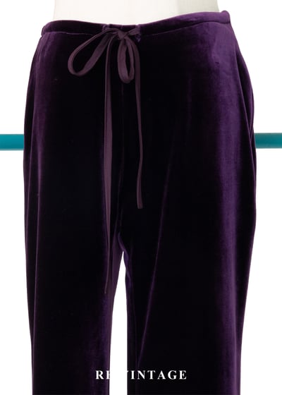 秋冬必備單品 - 優雅修長深紫色絨布美褲（23-26"）3