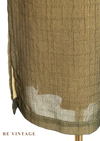 輕黑紗覆著黃光長裙（28"）11