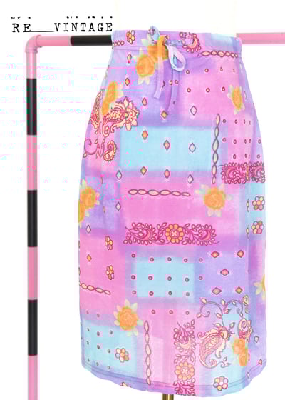 霓虹燈橘色玫瑰短裙（25"）1