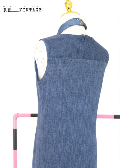氣質の亞麻藍長洋裝5