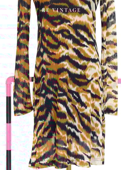 搖滾雙色豹紋少女洋裝4