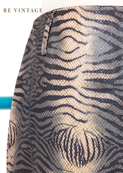 迷幻野光動物紋光澤及膝裙（27"）5