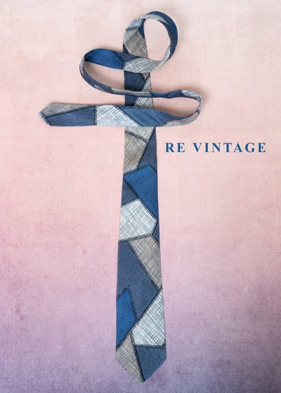 湛藍 - 時光拼圖領帶1