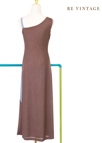 氣質單品 - 錯位幾何色塊長洋裝13