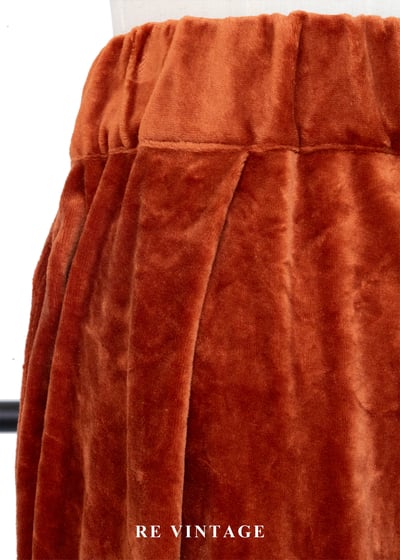 紅調暖橘色高腰寬版絨布長褲（24-28"）11
