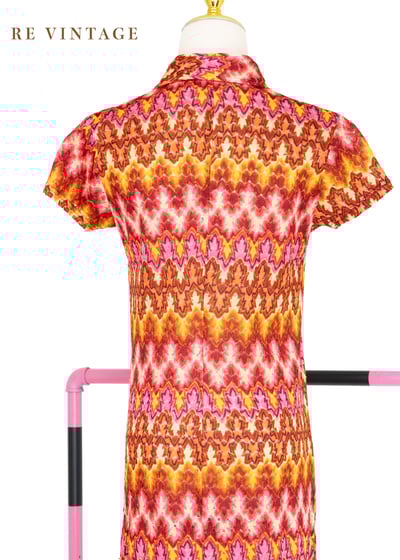 Summer in Paris 粉橘色織品長洋裝11