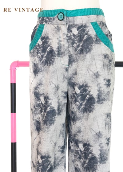 薄荷水墨灰色暈染美褲 (28")3