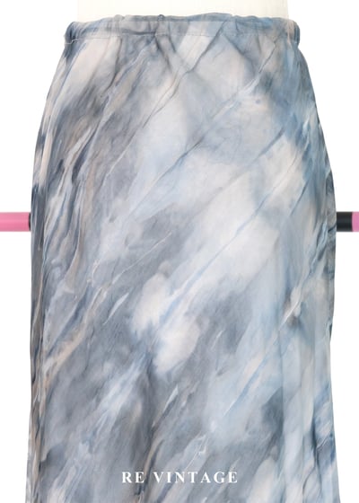 灰藍色水紋雪紡長裙（24-30"）9