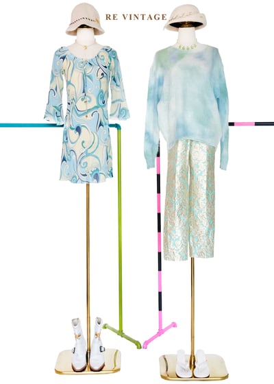 凡爾賽的迴廊金屬光澤圖騰長褲（28"）2