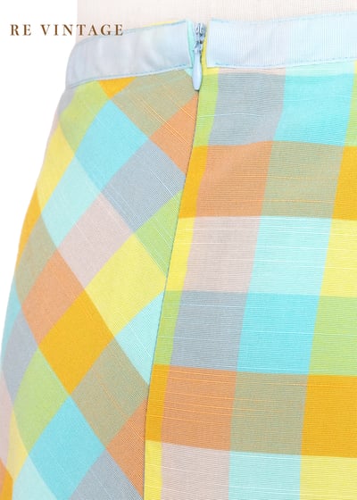 香港製 - 甜蜜方塊糖不規則下擺美裙（26"）9