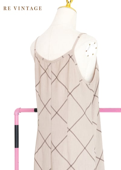 Boulder 菱格細肩帶長洋裝8