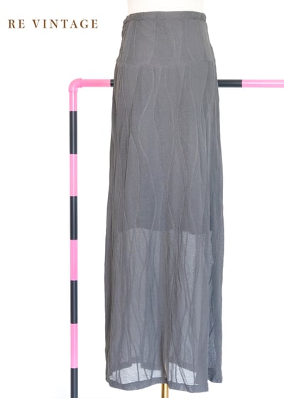 深灰暗流波紋長裙（27"）7