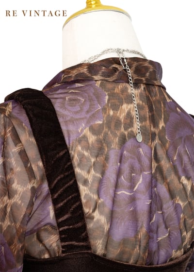 豹紋與紫玫瑰透膚上衣11