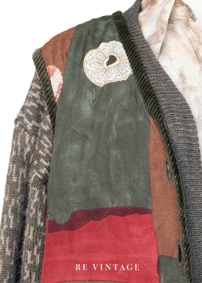 『歐洲寶物』拼接復古刷色個性背心14