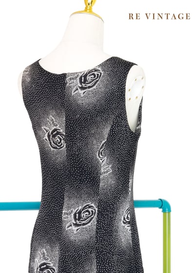 神秘黑玫瑰雪紡長洋裝11