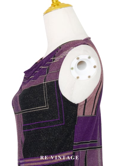 垂墜領口結構線條紫蝶背心7