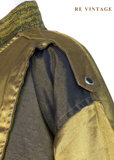 極光戰機 - 金黃橄欖光澤夾克外套12